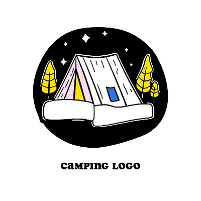 나무 배너 일러스트 밤하늘 텐트 사람없음 반짝임 캠핑장 심볼 국내일러스트 AI파일 식물 모션 하늘 캠핑도구 캠핑 야간 파일형식 벡터
