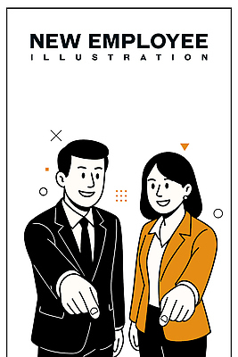 여자 남자 일러스트 응원 미소 정장 상반신 청년 두명 파이팅 가리킴 신입사원 청년만 일러캐릭터 AI파일 캐릭터 옷 비즈니스 모션 표정 사람 손짓 성인 성인만 파일형식 벡터