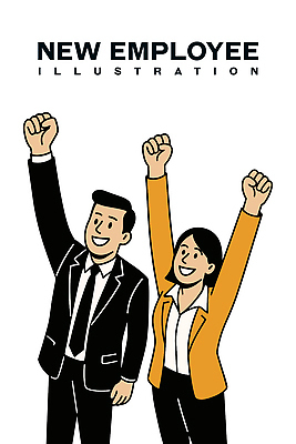 여자 남자 일러스트 응원 미소 정장 청년 두명 손들기 파이팅 만세 신입사원 청년만 일러캐릭터 AI파일 캐릭터 옷 비즈니스 모션 표정 사람 성인 성인만 파일형식 벡터