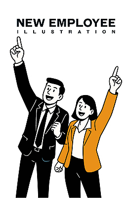 여자 남자 일러스트 응원 미소 정장 청년 두명 손들기 파이팅 가리킴 신입사원 청년만 일러캐릭터 AI파일 캐릭터 옷 비즈니스 모션 표정 사람 손짓 성인 성인만 파일형식 벡터