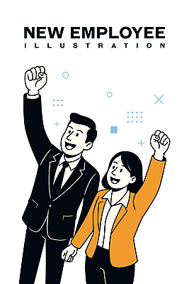 여자 남자 일러스트 응원 미소 정장 청년 두명 손들기 파이팅 신입사원 청년만 일러캐릭터 AI파일 캐릭터 옷 비즈니스 모션 표정 사람 성인 성인만 파일형식 벡터