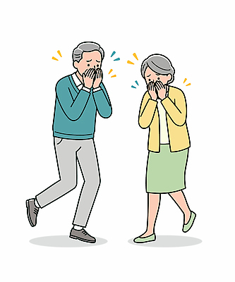 전신 여자 노년 남자 일러스트 건강 두명 노부부 놀람 손모으기 조심 입가림 다리들기 노인만 일러캐릭터 AI파일 캐릭터 부부 감정 모션 표정 사람 손짓 성인 가림 성인만 파일형식 벡터