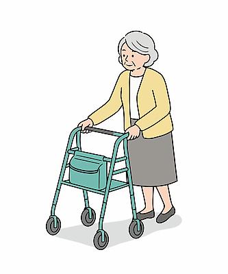 전신 여자 노년 일러스트 건강 한명 미소 걷기 잡기 조심 보행기 노인여자한명만 일러캐릭터 AI파일 캐릭터 1 모션 표정 사람 성인 여자한명만 노인여자만 파일형식 벡터