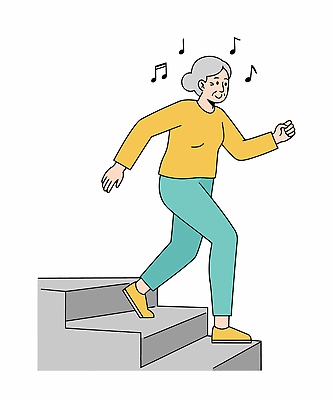 전신 여자 노년 음표 일러스트 한명 미소 운동 계단 즐거움 조심 노인여자한명만 내려오기 일러캐릭터 AI파일 캐릭터 1 기호 감정 음악 모션 표정 건강 사람 성인 여자한명만 노인여자만 파일형식 벡터