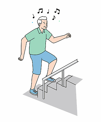 전신 노년 남자 음표 일러스트 난간 한명 미소 운동 계단 즐거움 오르기 조심 노인남자한명만 일러캐릭터 AI파일 캐릭터 1 기호 감정 음악 모션 표정 건강 사람 성인 남자한명만 노인남자만 파일형식 벡터