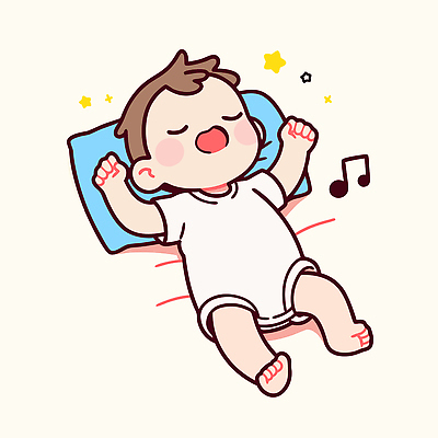 전신 별 음표 일러스트 베개 입벌림 한명 눕기 귀여움 눈감음 만세 아기 유아복 일러캐릭터 수면_잠 AI파일 자연요소 캐릭터 1 기호 옷 음악 컨셉 침구 모션 표정 사람 아기용품 잠 파일형식 벡터