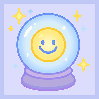 일러스트 미소 사람없음 반짝임 귀여움 보라색 행운 구슬 광택 수정구슬 이모지 국내일러스트 AI파일 컬러 컨셉 모션 표정 마술도구 파일형식 벡터