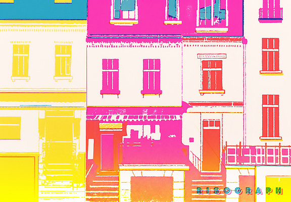 PSD 백그라운드 일러스트 창문 사람없음 건물 컬러풀 도시 스케치 판화 국내일러스트 건축물 컬러 미술 파일형식