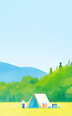 JPG 전신 라이프스타일 남자 하늘색 일러스트 하늘 휴식 수채화 산 아웃도어 텐트 한명 초원 성인 여름풍경 캠핑 아이스박스 성인남자한명만 국내일러스트 AI일러스트 AI콘텐츠 1 컨셉 레저 캠핑도구 사람 풍경 생활 파란색 남자한명만 성인남자만 파일형식 여름_계절