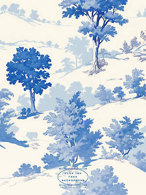PSD 나무 일러스트 잉크 사람없음 파란색 패턴백그라운드 번짐 보테니컬아트 국내일러스트 식물 컬러 백그라운드 패턴 파일형식 효과