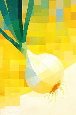 JPG 일러스트 식재료 양파 추상 사람없음 노란색 사각형 겹침 국내일러스트 AI일러스트 AI콘텐츠 도형 컬러 무늬 채소 파일형식