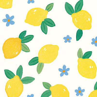 JPG 꽃 잎 일러스트 사람없음 노란색 패턴백그라운드 레몬 아크릴 국내일러스트 AI일러스트 AI콘텐츠 식물 컬러 백그라운드 패턴 과일 재질 파일형식