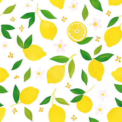 JPG 꽃 잎 일러스트 단면 사람없음 노란색 패턴백그라운드 레몬 아크릴 국내일러스트 AI일러스트 AI콘텐츠 식물 컬러 백그라운드 패턴 과일 재질 파일형식