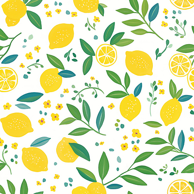 JPG 꽃 잎 일러스트 단면 사람없음 노란색 패턴백그라운드 레몬 아크릴 국내일러스트 AI일러스트 AI콘텐츠 식물 컬러 백그라운드 패턴 과일 재질 파일형식
