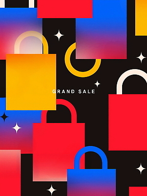 PSD 편집이미지 패턴 사람없음 반짝임 컬러풀 쇼핑백 그라데이션 이미지편집 컬러 무늬 가방 모션 파일형식