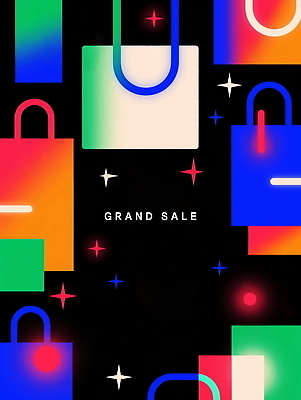 PSD 편집이미지 패턴 사람없음 반짝임 컬러풀 쇼핑백 그라데이션 이미지편집 컬러 무늬 가방 모션 파일형식