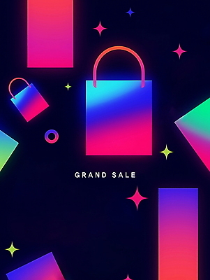 PSD 편집이미지 패턴 사람없음 반짝임 컬러풀 쇼핑백 그라데이션 이미지편집 컬러 무늬 가방 모션 파일형식