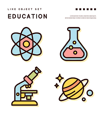 스티커 일러스트 현미경 사람없음 반짝임 세트 오브젝트 삼각플라스크 토성 엘리먼트 원자구조 국내일러스트 AI파일 모션 실험기구 행성 플라스크 원자 파일형식 벡터