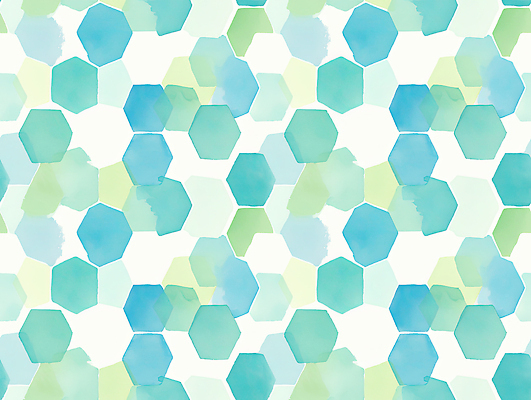 JPG 일러스트 수채화 사람없음 초록색 파란색 패턴백그라운드 배열 육각형 겹침 국내일러스트 AI일러스트 AI콘텐츠 도형 컬러 백그라운드 패턴 파일형식