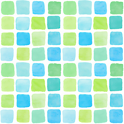 JPG 일러스트 수채화 사람없음 초록색 파란색 패턴백그라운드 배열 정사각형 일렬 국내일러스트 AI일러스트 AI콘텐츠 도형 컬러 백그라운드 패턴 파일형식