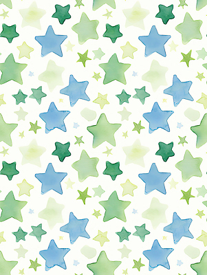 JPG 별 일러스트 수채화 사람없음 초록색 파란색 패턴백그라운드 배열 국내일러스트 AI일러스트 AI콘텐츠 자연요소 컬러 백그라운드 패턴 파일형식