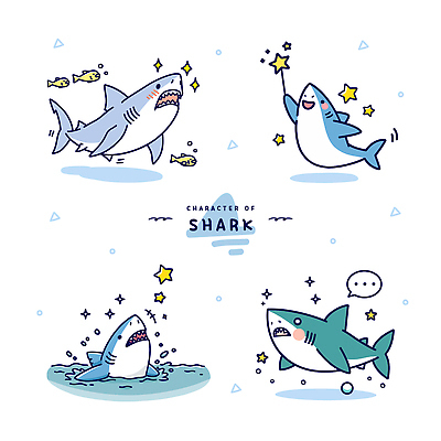 별 동물캐릭터 하늘색 말풍선 일러스트 어류 들기 사람없음 반짝임 세트 귀여움 수영 물방울 즐거움 상어 당황 마법봉 멍 일러캐릭터 AI파일 자연요소 동물 캐릭터 감정 컨셉 모션 파란색 수중동물 수상스포츠 파일형식 벡터