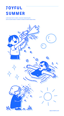 전신 여자 수영복 물결 어린이 스티커 일러스트 폭죽 미소 웃음 들기 소녀 잔디 상반신 세명 여름 파란색 반짝임 세트 눕기 태양 비눗방울 발사 즐거움 웅크림 물총 배영 소녀만 국내일러스트 AI파일 자연요소 식물 옷 계절 감정 컬러 모션 표정 사람 수영 여자만 어린이만 파일형식 벡터