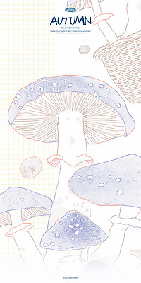 PSD 일러스트 자연 동화 수채화 사람없음 바구니 버섯 가을 스케치 라인아트 국내일러스트 계절 선 미술 생태계 파일형식