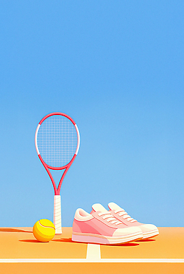 JPG 스포츠 하늘색 운동화 일러스트 그림자 사람없음 운동 테니스라켓 테니스공 국내일러스트 AI일러스트 AI콘텐츠 신발 공 건강 파란색 테니스 라켓 테니스용품 파일형식