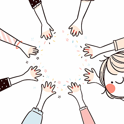 손 여자 얼굴 어린이 일러스트 함께함 한명 웃음 소녀 신체부위 친구 우정 손내밀기 즐거움 소녀한명만 국내일러스트 AI파일 1 감정 컨셉 관계 표정 사람 손짓 여자한명만 소녀만 파일형식 벡터