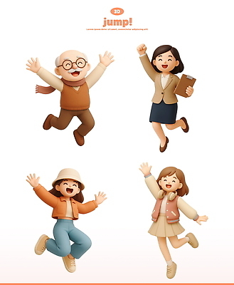 전신 PSD 무료이미지 편집이미지 모자 여자 노년 남자 대학생 3D캐릭터 웃음 들기 여러명 성인 3D 손들기 점프 파이팅 헤드폰 목도리 점퍼 만세 비즈니스우먼 서류판 편집3D 캐릭터 학생 잡화 음향기기 다수 비즈니스 모션 표정 사람 사무용품 외투 직장인 디지털합성 파일형식 무료콘텐츠