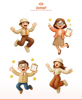 전신 PSD 편집이미지 모자 여자 남자 별 3D캐릭터 웃음 들기 여러명 성인 3D 점프 교사 만세 가리킴 분필 서류판 성인만 안경낌 편집3D 자연요소 직업 캐릭터 잡화 안경 다수 모션 표정 사람 손짓 사무용품 디지털합성 초크 파일형식