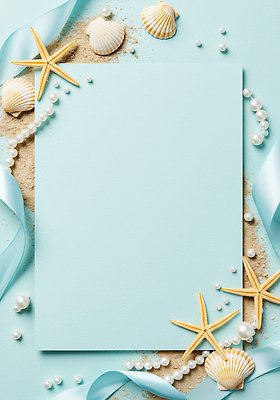 JPG 편집이미지 리본 종이 모래 하늘색 불가사리 사람없음 여름 조개껍데기 편지지 진주 파스텔톤 카피스페이스 여름배경 편집실사 AI포토 AI콘텐츠 계절 컬러 백그라운드 조개 극피동물 파란색 공백 보석 편지 CG 파일형식