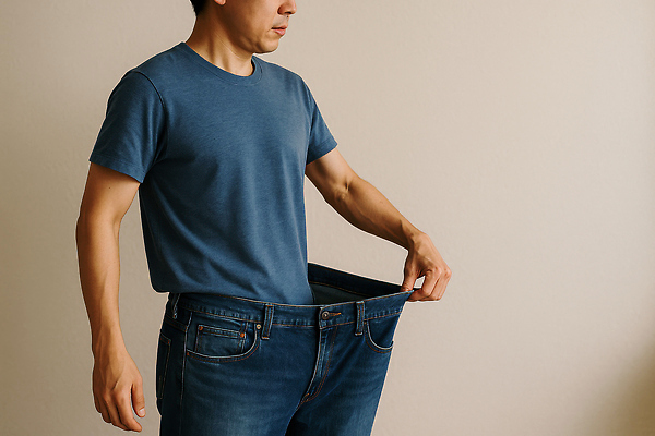 JPG 편집이미지 남자 중년 다이어트 한명 청바지 잡기 의료성형뷰티 전후 중년남자한명만 편집실사 AI인물포토 AI콘텐츠 1 바지 모션 건강 사람 성인 비교 CG 남자한명만 중년남자만 파일형식 AI포토