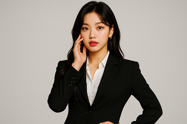 JPG 편집이미지 여자 허리손 한명 미소 정장 상반신 성인 만지기 비즈니스우먼 자신감 의료성형뷰티 성인여자한명만 편집실사 AI인물포토 AI콘텐츠 1 옷 감정 포즈 비즈니스 모션 표정 사람 직장인 CG 여자한명만 성인여자만 파일형식 AI포토