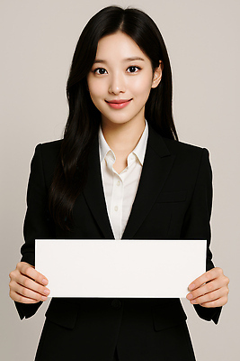 JPG 편집이미지 여자 한명 미소 들기 정장 상반신 성인 팻말 비즈니스우먼 자신감 의료성형뷰티 성인여자한명만 카피스페이스 편집실사 AI인물포토 AI콘텐츠 1 옷 감정 비즈니스 모션 프레임 표정 사람 공백 직장인 CG 여자한명만 성인여자만 파일형식 AI포토