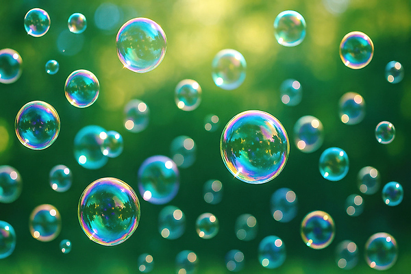 JPG 편집이미지 사람없음 초록색 여름풍경 비눗방울 감성 동심 편집실사 AI컴퓨터그래픽 AI콘텐츠 컬러 컨셉 풍경 CG 파일형식 여름_계절