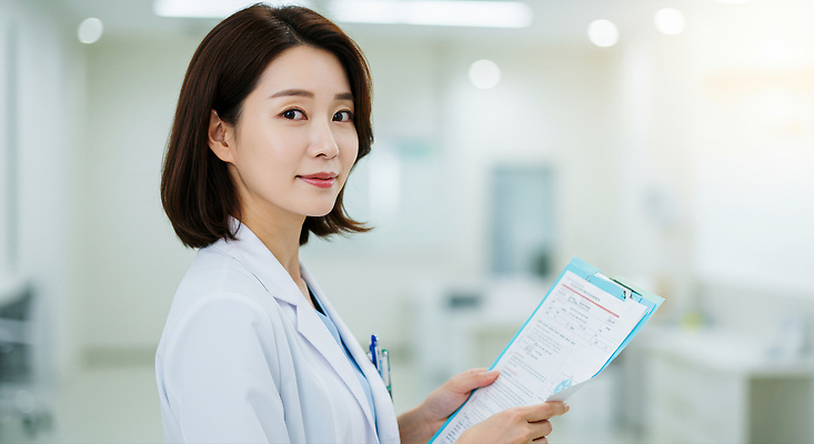 JPG 편집이미지 응시 여자 중년 조명 병원 한명 미소 들기 상반신 깨끗함 흰색 의사가운 상담 서류판 진료기록부 의료성형뷰티 중년여자한명만 편집실사 AI인물포토 AI콘텐츠 1 시선 컬러 컨셉 의학 모션 표정 사람 성인 사무용품 진료 의사 가운 CG 여자한명만 중년여자만 파일형식 AI포토