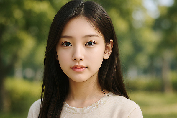 JPG 편집이미지 응시 여자 어린이 자연 한명 미소 소녀 상반신 야외 초록색 뷰티풀 의료성형뷰티 소녀한명만 편집실사 AI인물포토 AI콘텐츠 1 시선 컬러 표정 사람 CG 생태계 여자한명만 소녀만 파일형식 AI포토