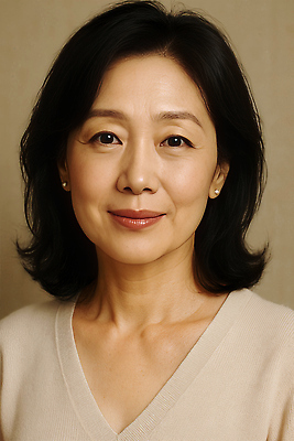 JPG 스튜디오촬영 편집이미지 응시 여자 중년 한명 미소 상반신 베이지색 뷰티풀 피어싱 의료성형뷰티 중년여자한명만 편집실사 AI인물포토 AI콘텐츠 1 시선 컬러 장신구 실내 표정 사람 성인 CG 여자한명만 중년여자만 파일형식 AI포토