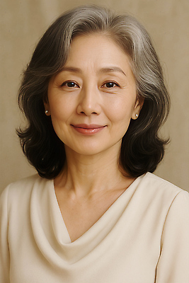 JPG 스튜디오촬영 편집이미지 응시 여자 노년 할머니 한명 미소 상반신 베이지색 뷰티풀 피어싱 의료성형뷰티 노인여자한명만 편집실사 AI인물포토 AI콘텐츠 1 시선 컬러 장신구 실내 표정 사람 성인 CG 여자한명만 노인여자만 파일형식 AI포토