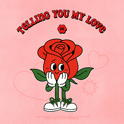 캐릭터 꽃 행복 분홍색 운동화 프로포즈 일러스트 의인화 사랑 웃음 사람없음 빨간색 장미 턱괴기 플랫 만화 수줍음 복고 장미축제 키치 일러캐릭터 AI파일 식물 감정 컬러 신발 컨셉 모션 표정 꽃축제 파일형식 벡터