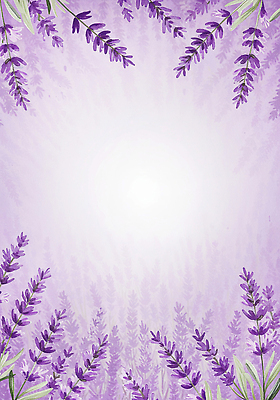 JPG 잎 꽃백그라운드 일러스트 여름꽃 수채화 사람없음 보라색 라벤더 꽃프레임 카피스페이스 국내일러스트 AI일러스트 AI콘텐츠 식물 꽃 컬러 백그라운드 프레임 공백 허브 파일형식 여름_계절