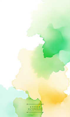 PSD 세로배너 일러스트 붓터치 추상 수채화 사람없음 초록색 노란색 번짐 겹침 국내일러스트 배너 컬러 무늬 세로 파일형식 효과