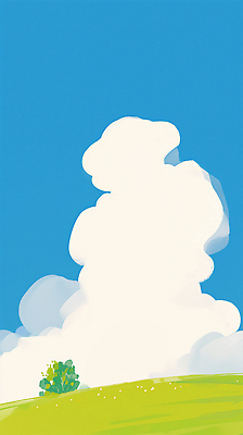 JPG 하늘색 일러스트 하늘 초원 사람없음 맑음 여름풍경 풀 시원함 뭉게구름 지평선 국내일러스트 AI일러스트 AI콘텐츠 식물 날씨 풍경 파란색 파일형식 구름_자연 여름_계절