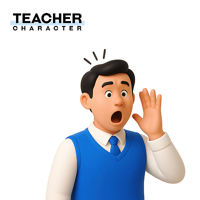 PSD 편집이미지 남자 3D캐릭터 직업캐릭터 입벌림 한명 상반신 성인 3D 손들기 교사 놀람 성인남자한명만 편집3D 직업 캐릭터 1 감정 모션 표정 사람 디지털합성 남자한명만 성인남자만 파일형식