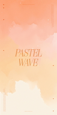PSD 일러스트 수채화 사람없음 웨이브 번짐 살구색 파스텔톤 국내일러스트 컬러 파일형식 효과