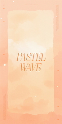 PSD 일러스트 수채화 프레임 사람없음 웨이브 번짐 겹침 살구색 파스텔톤 국내일러스트 컬러 파일형식 효과