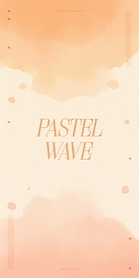PSD 일러스트 수채화 사람없음 웨이브 번짐 살구색 파스텔톤 국내일러스트 컬러 파일형식 효과