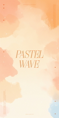 PSD 일러스트 수채화 사람없음 웨이브 번짐 살구색 파스텔톤 국내일러스트 컬러 파일형식 효과